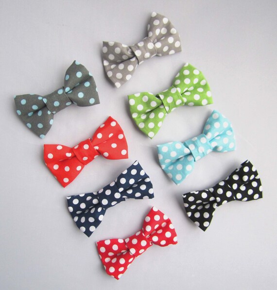 Boys Polka Dot Clip on Bow Tie Kids Bow Tie Baby Bow Tie
