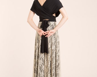 Vestido encaje blonda, vestido fiesta estilo vintage, vestido a medida de encaje, vestidos puntilla, vestido femenino, Fiestas Navidad