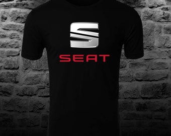 SEAT LOGO Auto car NEW Men T-shirt Tee Top Black Long/Short Sleeves fun Clipart