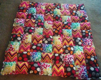 Bubble pad rag quilt- you choose the colors