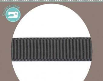 RGG COL39 25 - FROU FROU - Ruban polyester gros grain 25 mm - Ciel d'orage - Vendu par 25 cm.