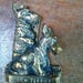 Vintage Brass Scotch Terriers Door Knocker
