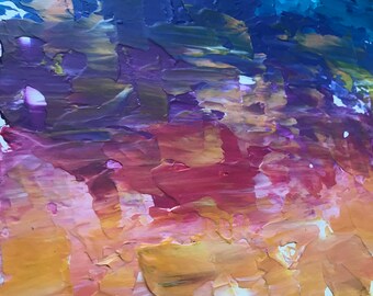 Abstract Sunset Painting