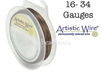 ANTIQUE BRASS Artistic Wire Tarnish Resistant Craft Wire (16, 18, 20, 22, 24, 26, 28, 30, 32, 34 Gauge)
