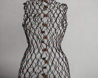 Vintage Wire Dress Form 1950's Sculpture