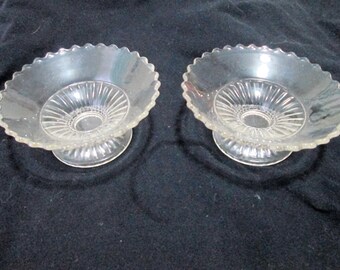 pair of dessert dishes