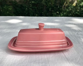 Vintage Homer Laughlin Fiestaware Rose Butter Dish