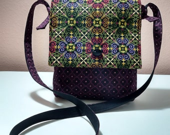Stained Windows Print Mini Messenger Bag