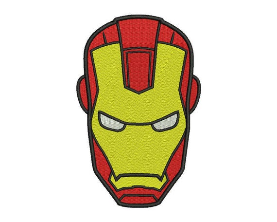 Iron Man Embroidery Design 4 SIZES