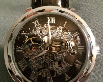 Silver/Black on Silver Watch