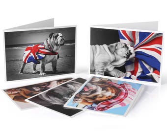 Set of 5 Limited Edition Bulldog Greeting Cards