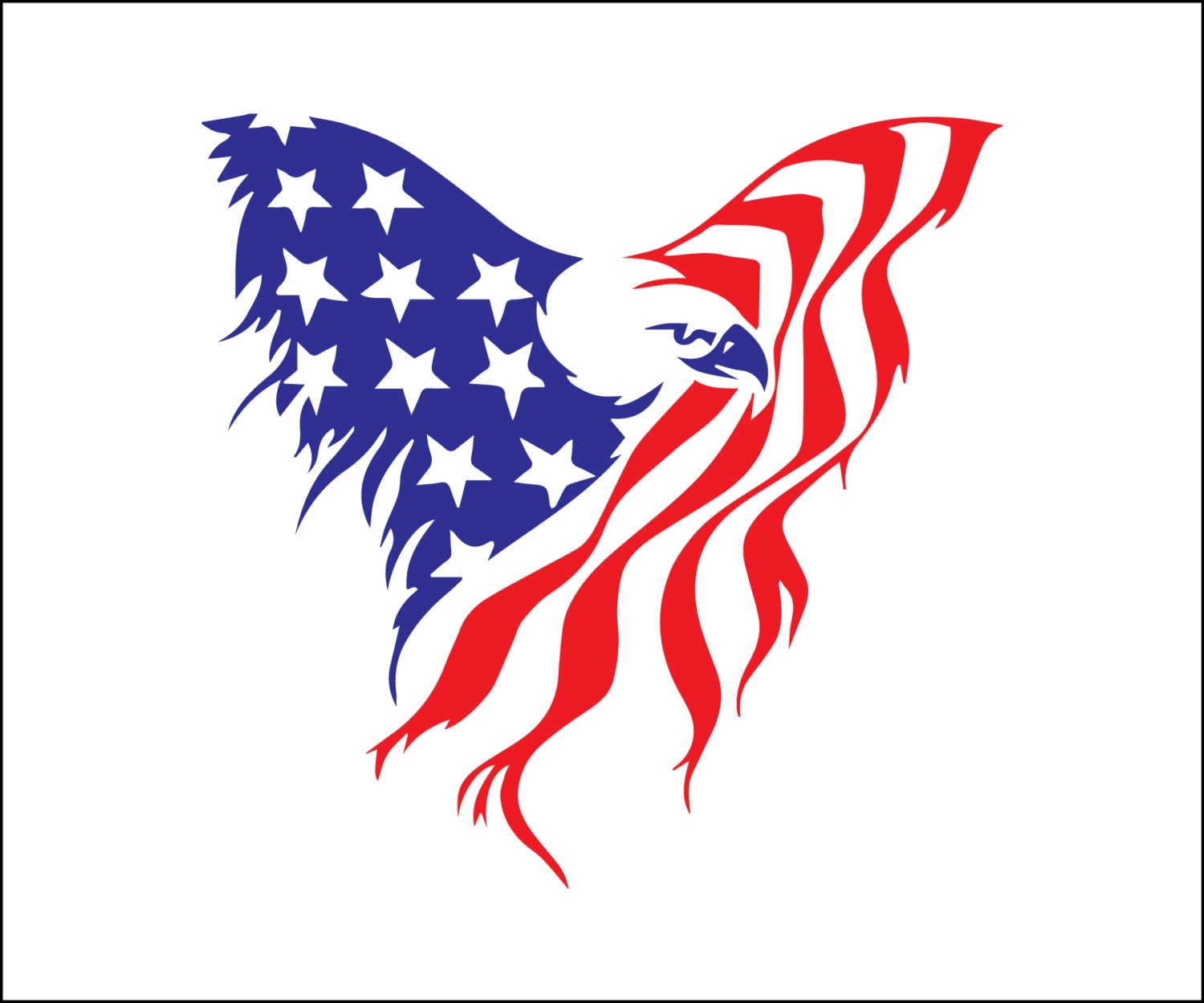 American flag eagle file unique digital download svg dxf