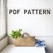 PDF download crochet raffia summer beach tote bag pattern