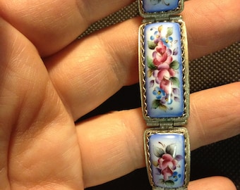 Bracelet Russian Finift enamel. Russia, USSR