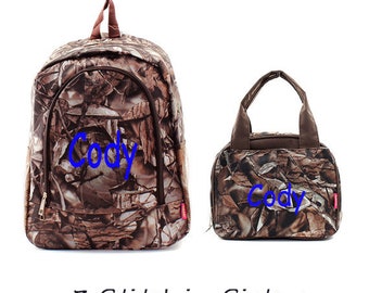 Monogram Real tree Backpack Sets-backpack and lunch bags set-lunch boxes-backpacks-diaper bag