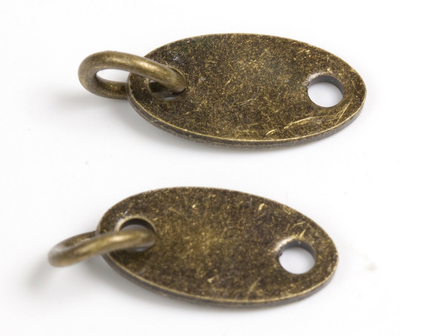 Stamping Blank Jewelry Tag Antique Bronze Oval Blank Disc