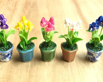 Miniature Flower,Miniature Flower Pot,Miniature Vase,Dollhouse Flower,Miniature Garden,Dollhouse Flower Pot,Dollhouse,Miniatures