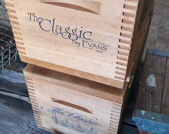 Wooden Ammo Crate/ Evans Classic/ Vintage Crate/ Deer Ammo Crate