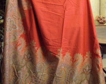 Paisley Shawl, Antique 1800's wool