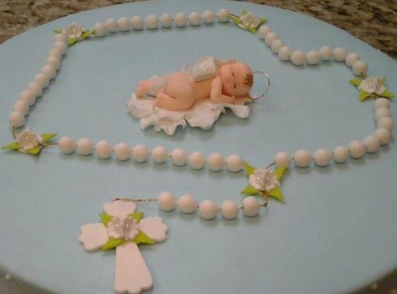 Chapelet de gâteau gâteau de baptême Première Communion de