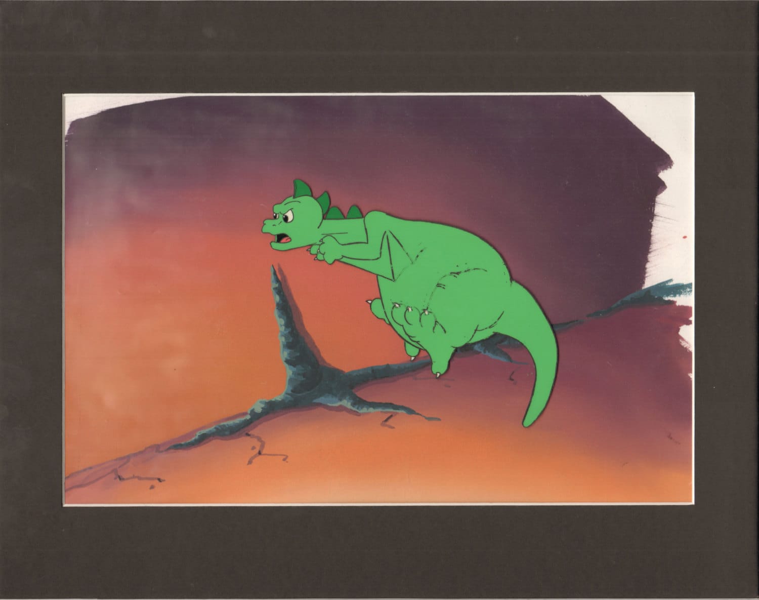 Godzooky Godzilla Animation Art Cel AND background Hanna