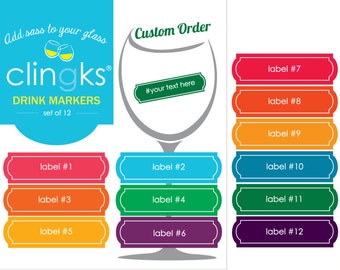 Custom Drink Markers, Custom Wine Charms, Clingks Drink Markers