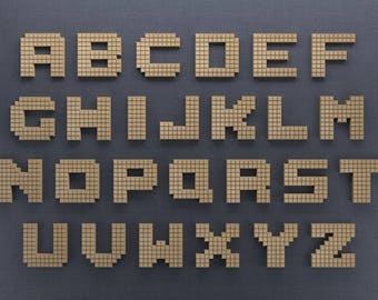 Minecraft letters | Etsy