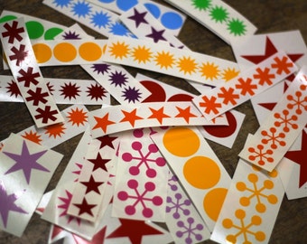 100 vinyl decal sticker shapes for walls, laptops, cars, bicycles...
