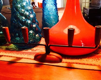 Mid Century Danish Teak candle Holder