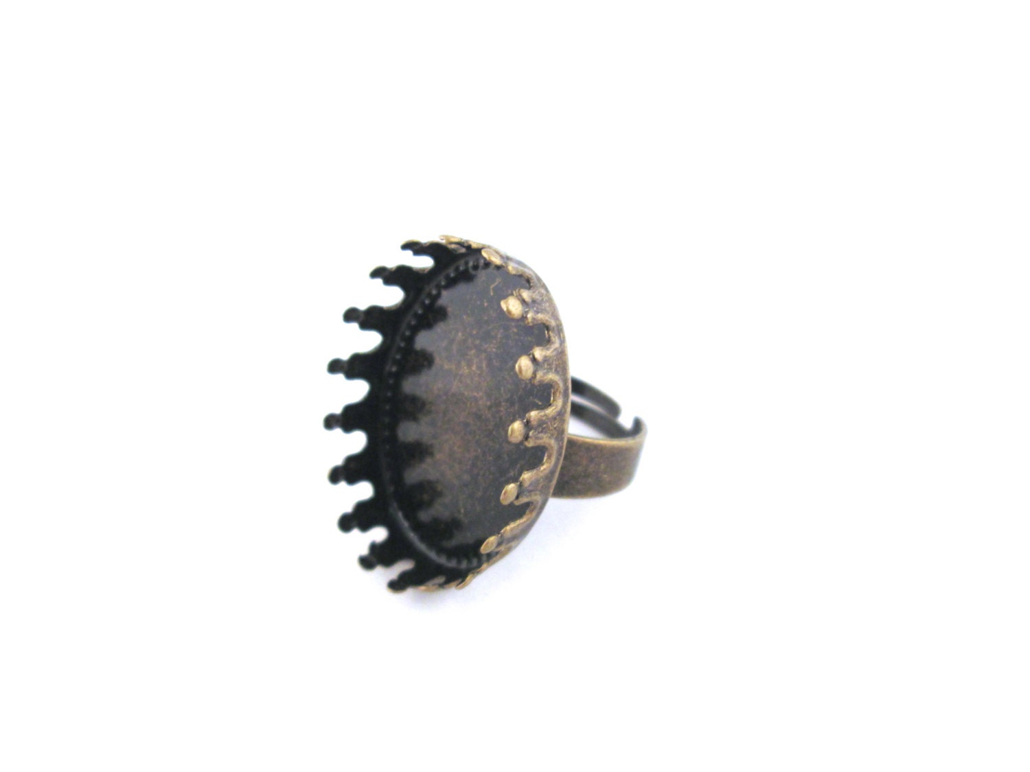Brass Prong Setting Ring Bezel Blank Brass Prong Setting Ring Bezel Blank