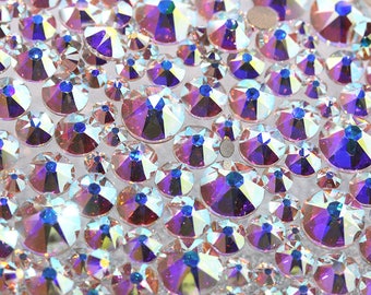 720 Pcs- Swarovski Rhinestone "Crystal AB" 2058/2088 Assorted Sizes
