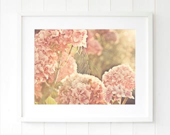 Gifts for her, pink hydrangea wall art, botanical print, botanical wall art prints, pink hydrangea, pink hydrangeas art, pink hydrangeas