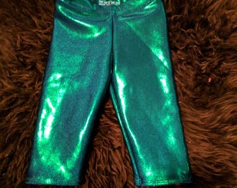 Kids Childrens Holographic Lycra Mermaid Leggings Newborn to Age 12