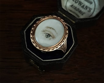 Georgian Lover's Eye Ring - Georgian Locket Ring RESERVED
