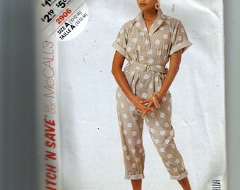 McCall's Misses' Jumpsuit and Belt Pattern 2906