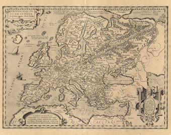 map of renaissance europe 17th century fine art reproduction mp019