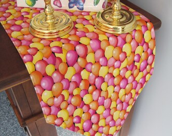 Pink Birthday Party Table Runner 72" Reversible Balloon Table Runner Birthday Party Table Runner Girl Birthday Table Runner Birthday Decor
