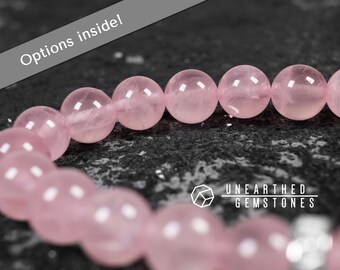 AAA Rose Quartz Bracelet - Love Bracelet, Natural Rose Quartz Jewelry, Pink Gemstone Bracelet, Pink Quartz Bracelet