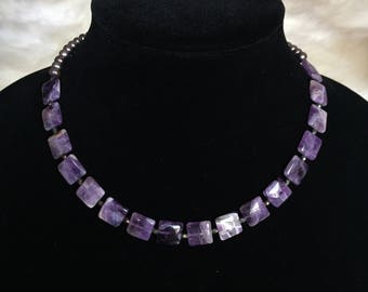 Amethyst and Freshwater Pearl Necklace