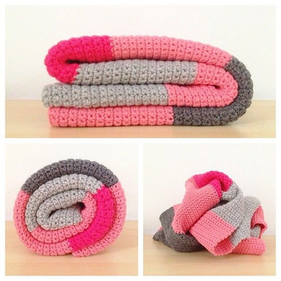 Download Simple Crochet Baby Blanket Pattern Color Block Crochet