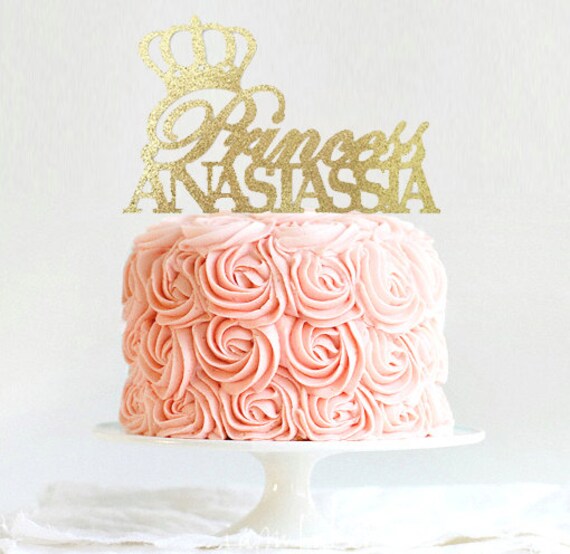 Princess Cake Topper Personalized Tiara Cake Topper Birthday