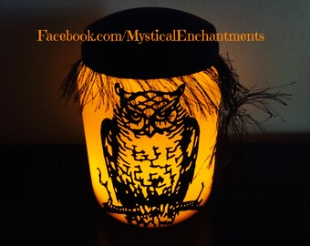 Halloween Luminary Halloween Lantern Owl