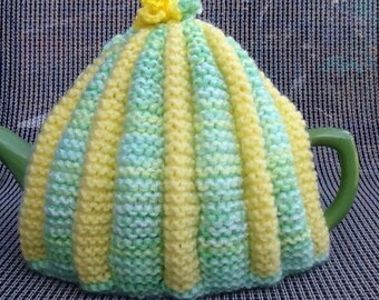 Hand Knitted Pleated Tea Cosy