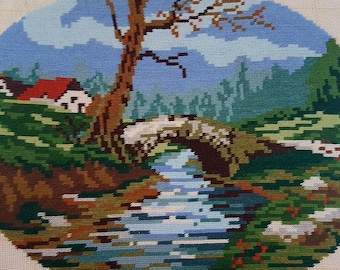 Old bridge gobelin tapestry high quality