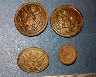 Old military buttons of the US WWI