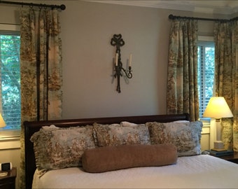 Pleated Drapery-Made to Order Using Your Fabric-Lined Drapery Panels-Euro Pleated Panels-Single Width-Double Width-Custom Home Decor Sewing