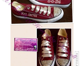 Customized Embroidered Converse with or without bling