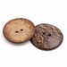 Real Wooden Button - Metal - 50mm - Brown (1 PCS)