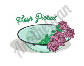 Roses - Machine Embroidery Design, Fresh Picked Flowers
