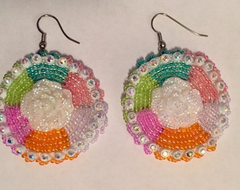 Powwow earrings beaded earrings
